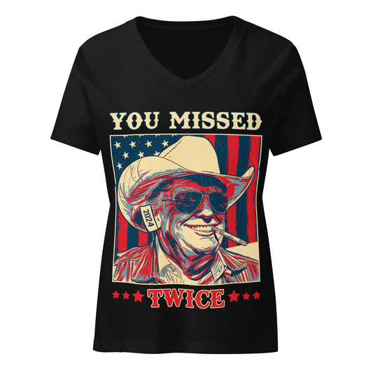 You Missed Twice Women’s V-Neck